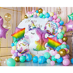 Foil balloon set 5 pcs. Unicorn