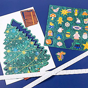 Decorating the Christmas Tree. New Year's Game for Toddlers