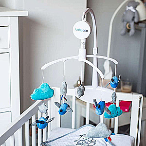 BABYONO Musical Carousel with Soft Toys 0m+ PLANES