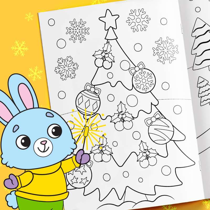 New Year's Coloring Book. Little Dragon