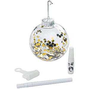 Baby Art Christmas Ball - set for making children's footprints / handprints, transparent