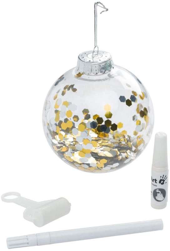 Baby Art Christmas Ball - set for making children's footprints / handprints, transparent