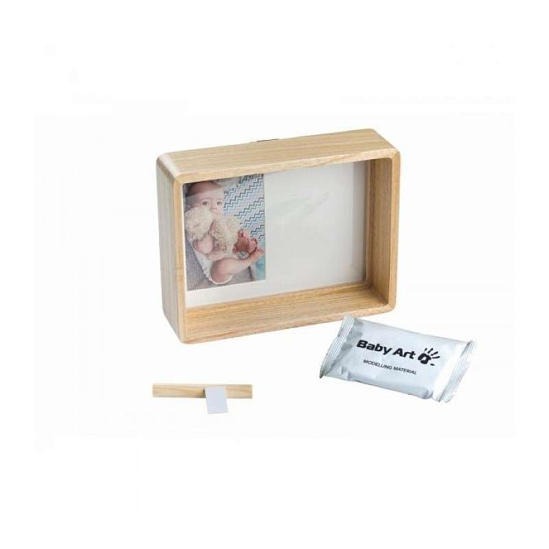 Baby Art deep frame wooden kit for making children's footprints/handprints