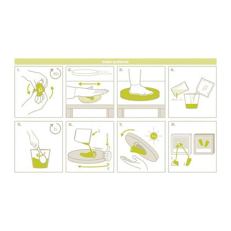 Baby Art Complete Window Sculpture Set for Making Children's Footprints/Handprints