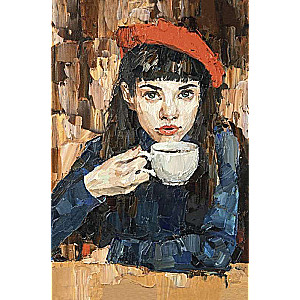 Coffee Mood Planner for Coffee Lovers! Girl in Glasses, 