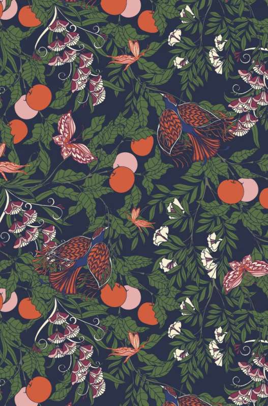 William Morris Inspiration Daily Planner Yellow and Pink Flowers