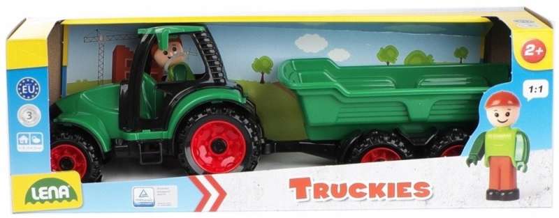 LENA Agricultural Tractor with Trailer and Driver