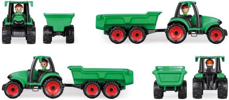 LENA Agricultural Tractor with Trailer and Driver
