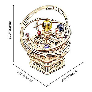 Wooden 3D Puzzle ROBOTIME-Music Box Starry Night, 84 pieces