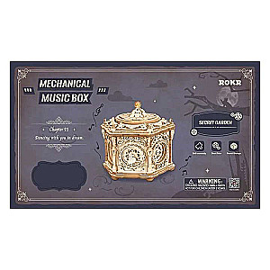 Wooden 3D Puzzle ROBOTIME - Music Box Secret Garden, 315 Pieces