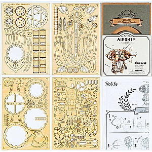 Wooden 3D Puzzle ROBOTIME Airship, 176 Pieces