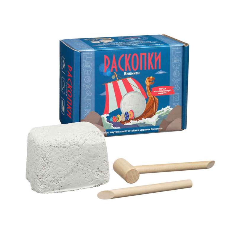 Excavation Kit with Coins - Vikings 11.5 x 8.5 x 6.5
