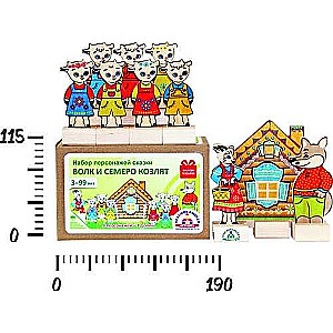 Set Characters of the Fairy Tale. The Wolf and the Seven Kids.