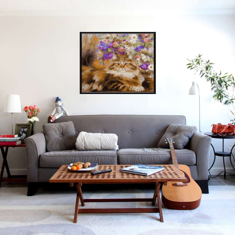 Paint by numbers 40x50 Color canvas Kotinova G. Summer day at the cottage