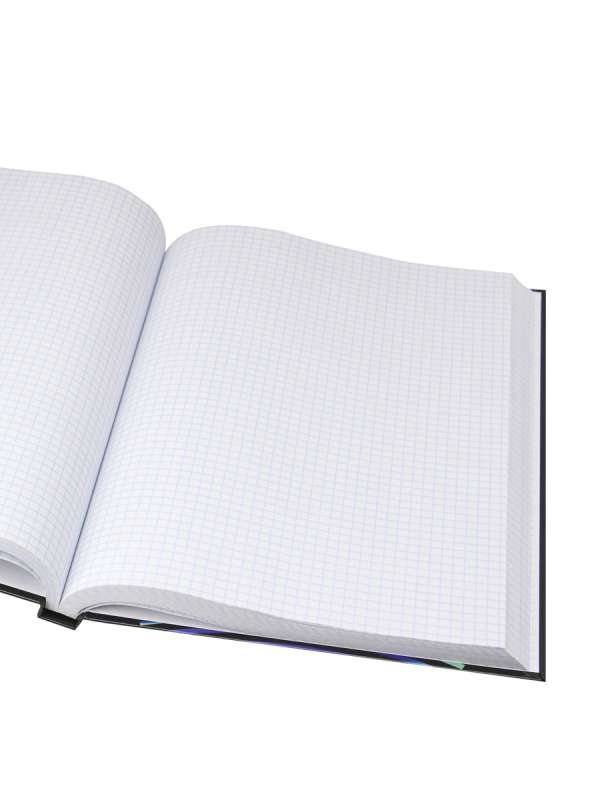A4 Notebook 200 sheets. BLUE-GREEN PATTERN ON BLACK