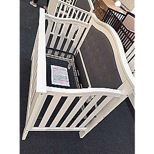 Children's crib MO-17 size 140*70, white-gray