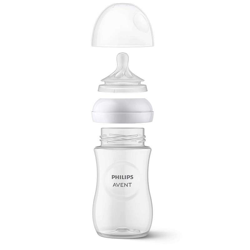 Philips Avent Natural Response Feeding Bottle Giraffe 260 ml, slow flow nipple, 1m+