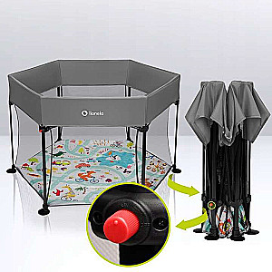 Lionelo Roel Grey Multicolor children's playpen