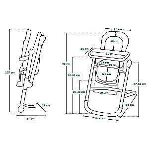 High Chair Lionelo Cora Plus 2in1 GREEN