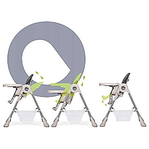 Feeding Chair Lionelo Zanna Grey Stone, gray