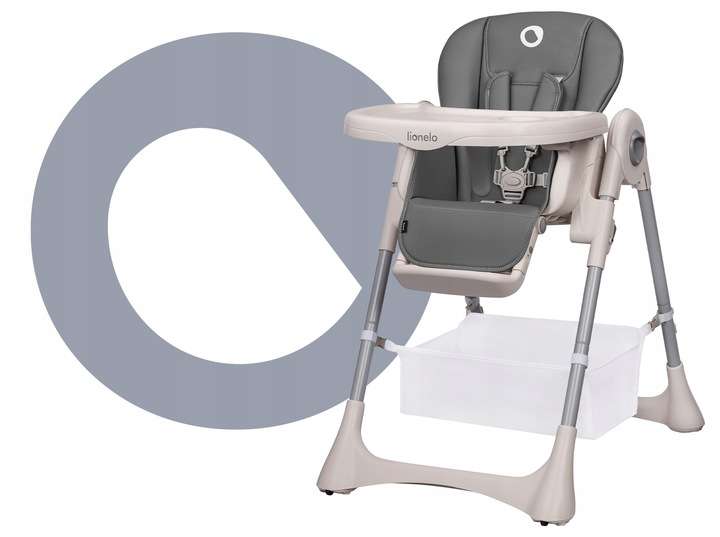 Feeding Chair Lionelo Zanna Grey Stone, gray