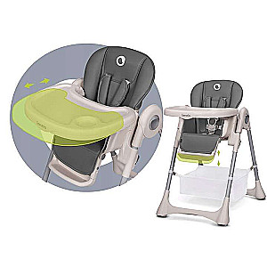 Feeding Chair Lionelo Zanna Grey Stone, gray