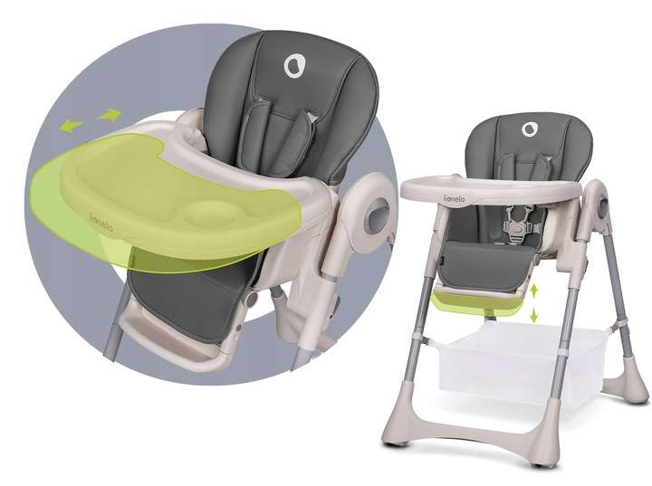 Feeding Chair Lionelo Zanna Grey Stone, gray