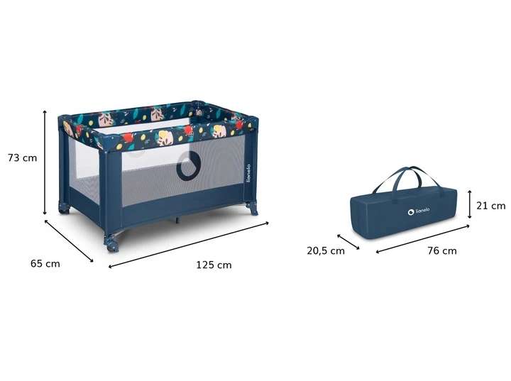 Lionelo Stefi Playpen, blue
