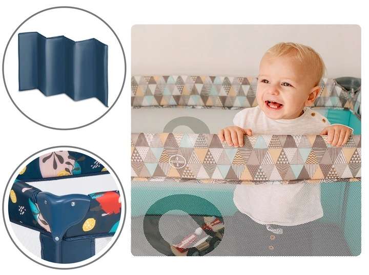 Lionelo Stefi Playpen, blue