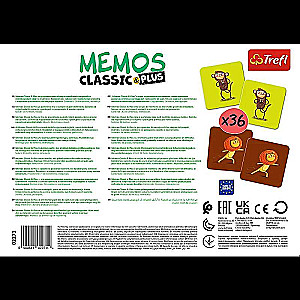 Board Game - Memo Classic Plus. Sounds and Movements