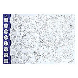 Big Coloring Book with Tasks. Space