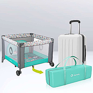 Foldable Playpen LENE green stone Lionelo