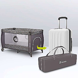 Lionelo Sven Plus Travel Cot, Gray