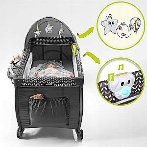 Lionelo Sven Plus Travel Cot, Gray