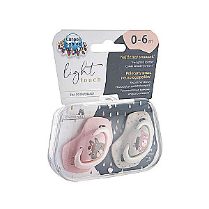 CANPOL BABIES Silicone Latex Pacifier, Symmetrical BONJOUR PARIS, 0-6m, 2pcs.
