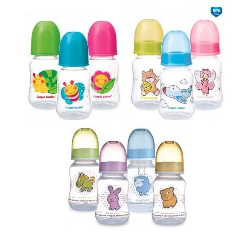 CANPOL BABIES bottle 120ml with silicone nipple 0m+