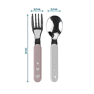 BABYONO stainless steel fork and spoon