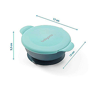 BABYONO Snack Plate with Lid and Suction Cup 300ml 6m+