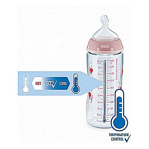 NUK First Choice PP bottle with temperature control indicator 300ml with latex nipple 0-6m