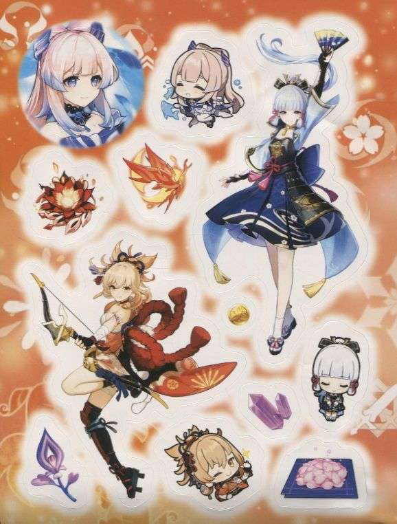 Genshin Impact. Orange Stickers