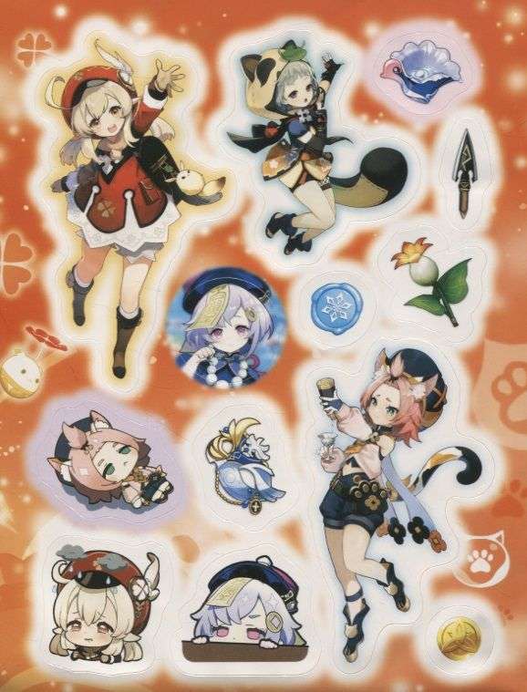 Genshin Impact. Orange Stickers