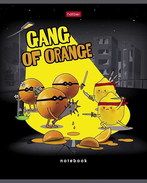 Notebook 48 sheets A5 size grid - Orange Gang
