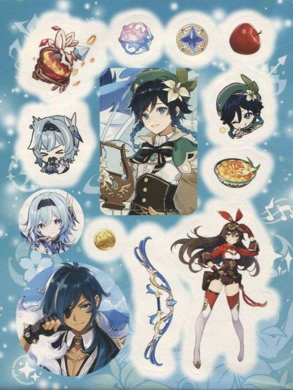 Genshin Impact. Blue Stickers