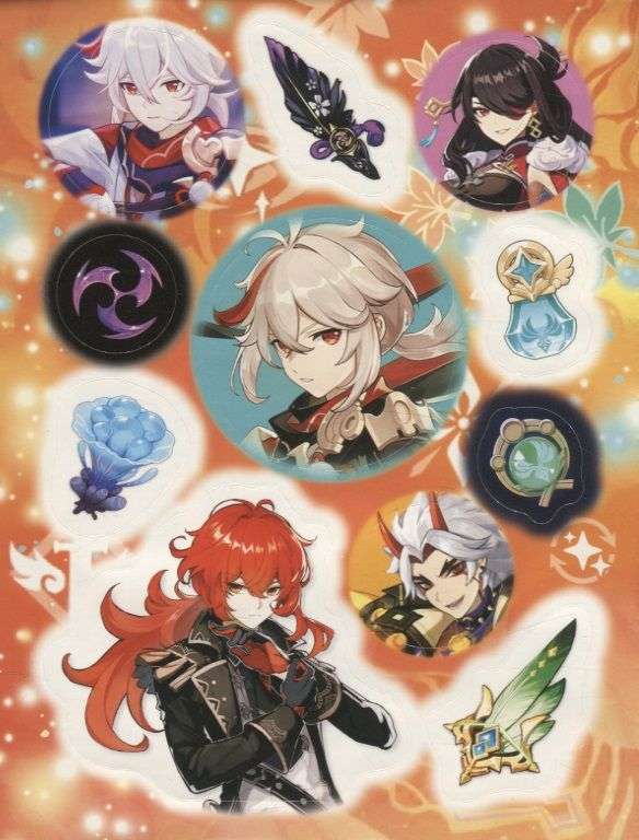 Genshin Impact. Blue Stickers