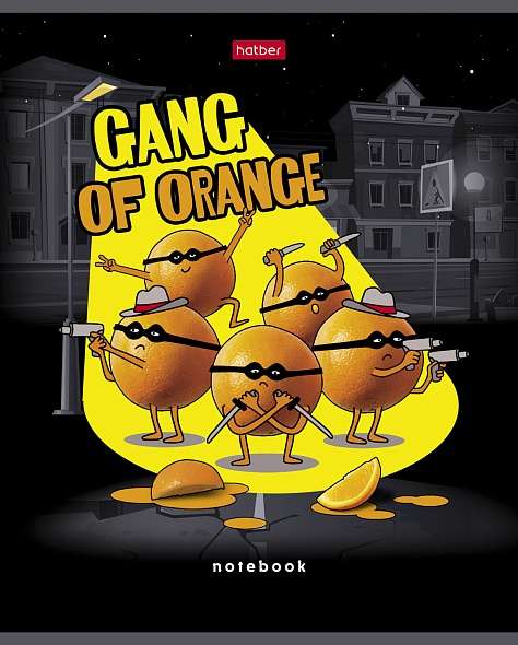 Notebook 48 sheets A5 size grid - Orange Gang