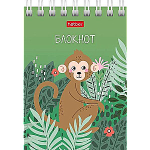 Notebook 40 sheets A7 format grid - Jungle