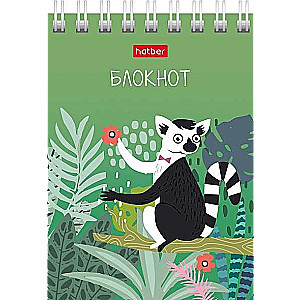 Notebook 40 sheets A7 format grid - Jungle