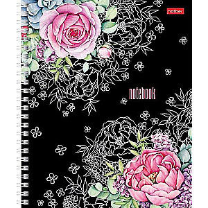 Notebook 96 sheets A5 format grid - Floral Romance