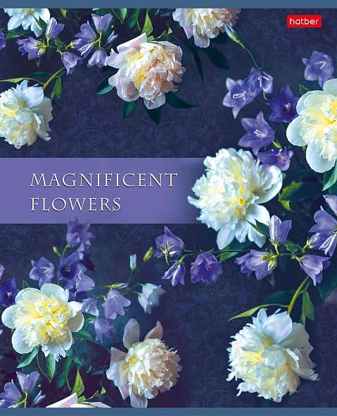 Notebook 80 sheets A5f grid - Luxurious flowers