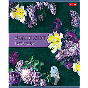 Notebook 80 sheets A5f grid - Luxurious flowers